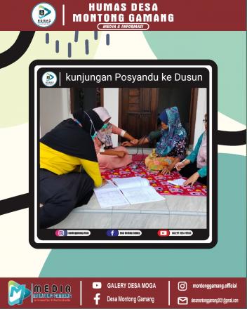 Kunjungan kader Posyandu Desa ke Dusun di desa montong gamang
